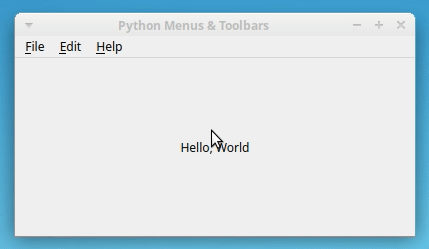 PyQt Menu Bar