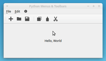 PyQt Toolbars With Buttons