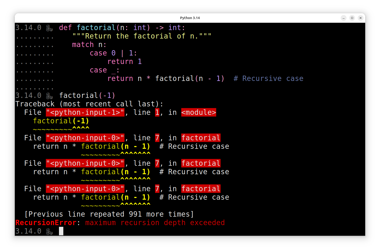 Custom Syntax and Traceback Colors in Python 3.14