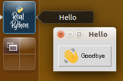 A small GUI with custom icons