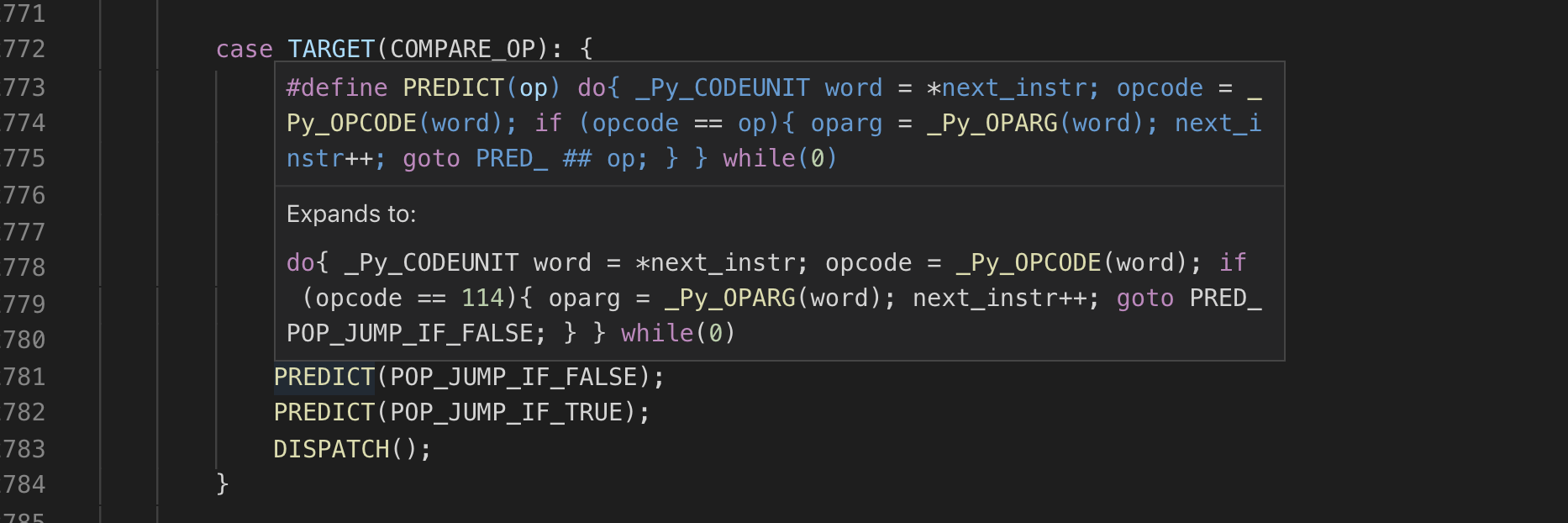 C Macro expansion with VScode