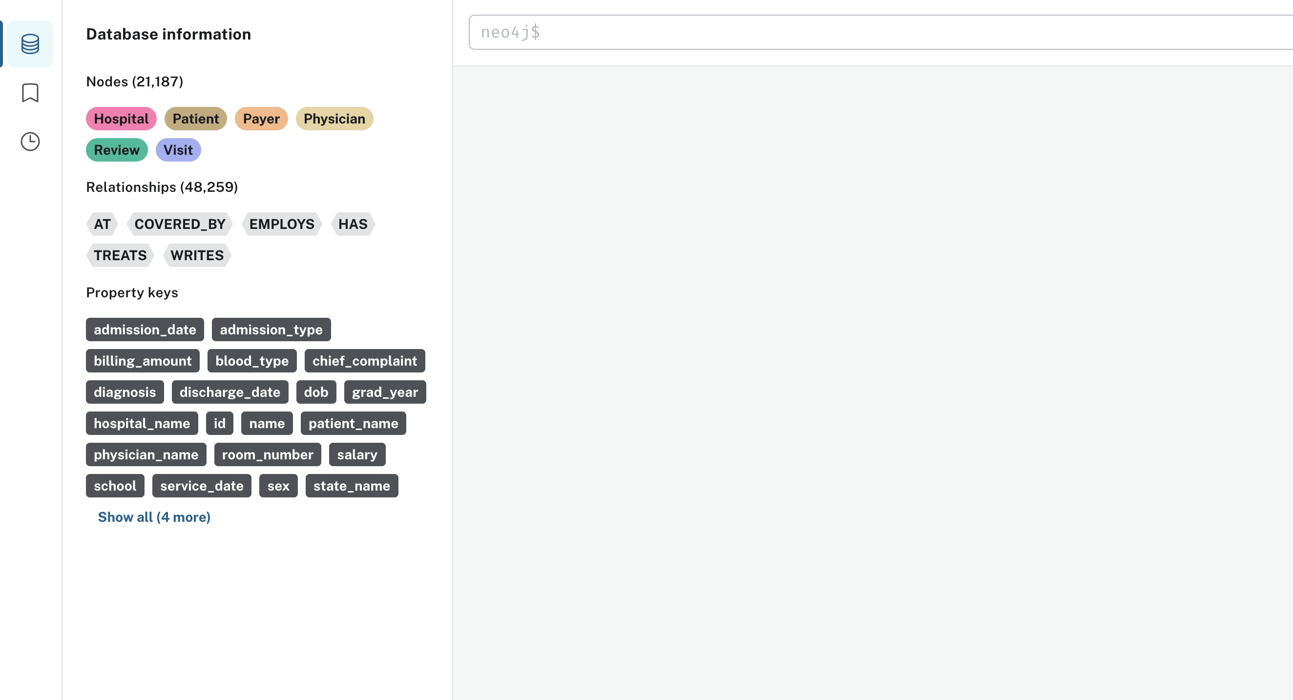 Neo4j Aura instance with hospital data loaded