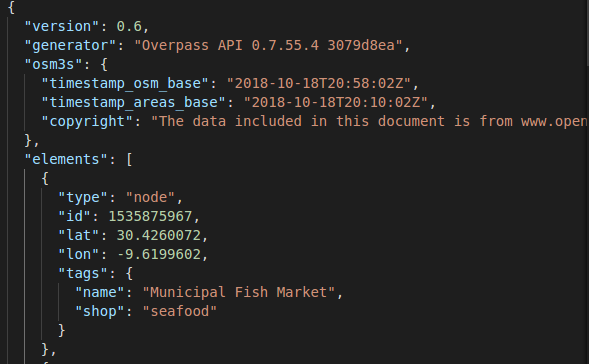 Overpass turbo data example