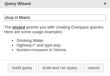 Overpass turbo query