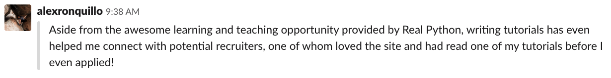 The Real Python Team: An awesome learning and teaching opportunity