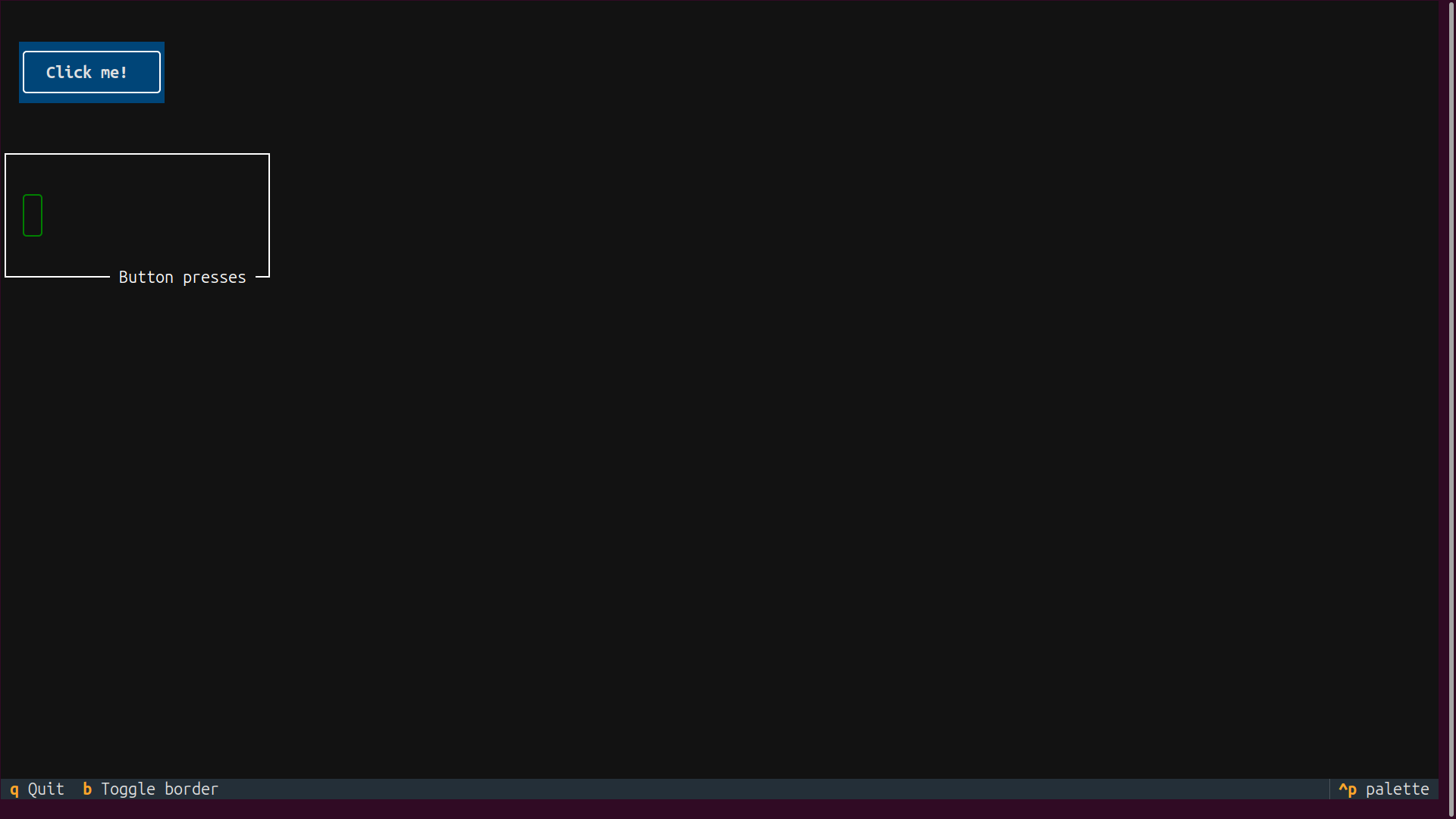 UI illustrating Textual Button and Digits with a Footer