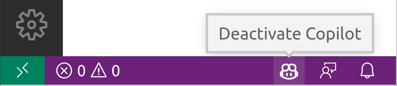 GitHub Copilot Icon in Visual Studio Code